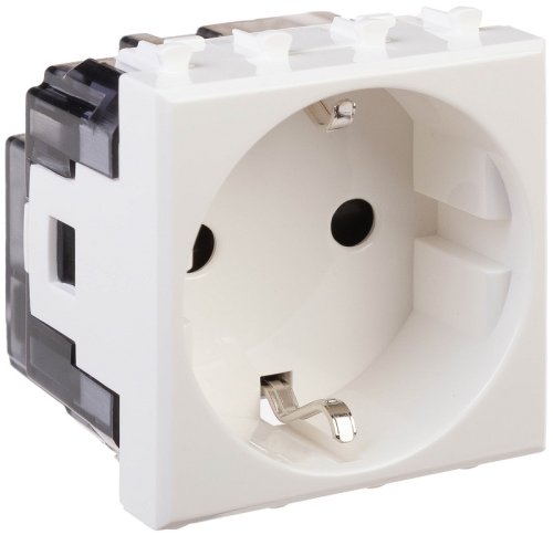 Розетка с заземлением модульная DKC Avanti 1-м. 2 мод. шторки белое облако фото Розетка с заземлением модульная DKC Avanti 1-м. 2 мод. шторки белое облако картинка